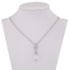 Кулон на ланцюжку Xuping колір Родій з кр-ми Swarovski "Кристальна намистина Clear" довжина 40-45см х 1.5мм фото №3