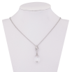 Кулон на ланцюжку Xuping колір Родій з кр-ми Swarovski "Кристальна намистина Clear" довжина 40-45см х 1.5мм фото №2