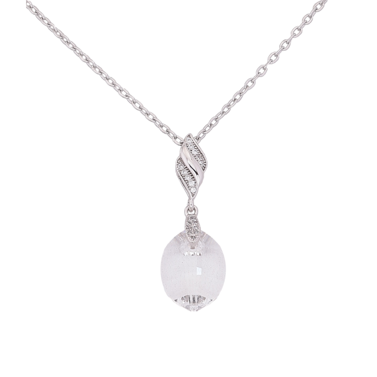 Кулон на ланцюжку Xuping колір Родій з кр-ми Swarovski "Кристальна намистина Clear" довжина 40-45см х 1.5мм фото №8 Кулон на ланцюжку Xuping колір Родій з кр-ми Swarovski "Кристальна намистина Clear" довжина 40-45см х 1.5мм фото №8