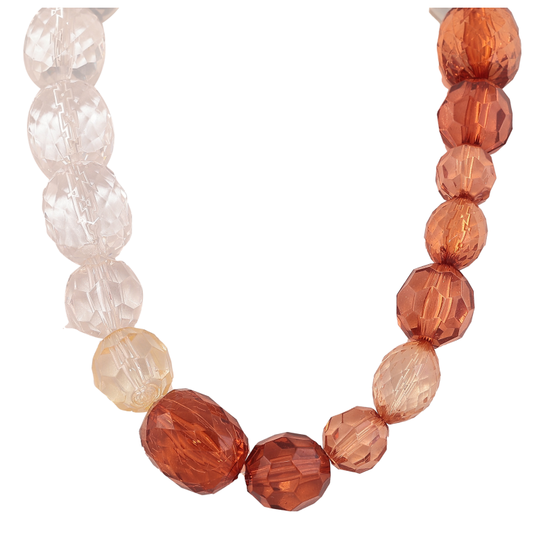 Намисто на резинці "Візерунок з великих намистин" довжина 42см х 15-21мм фото №1