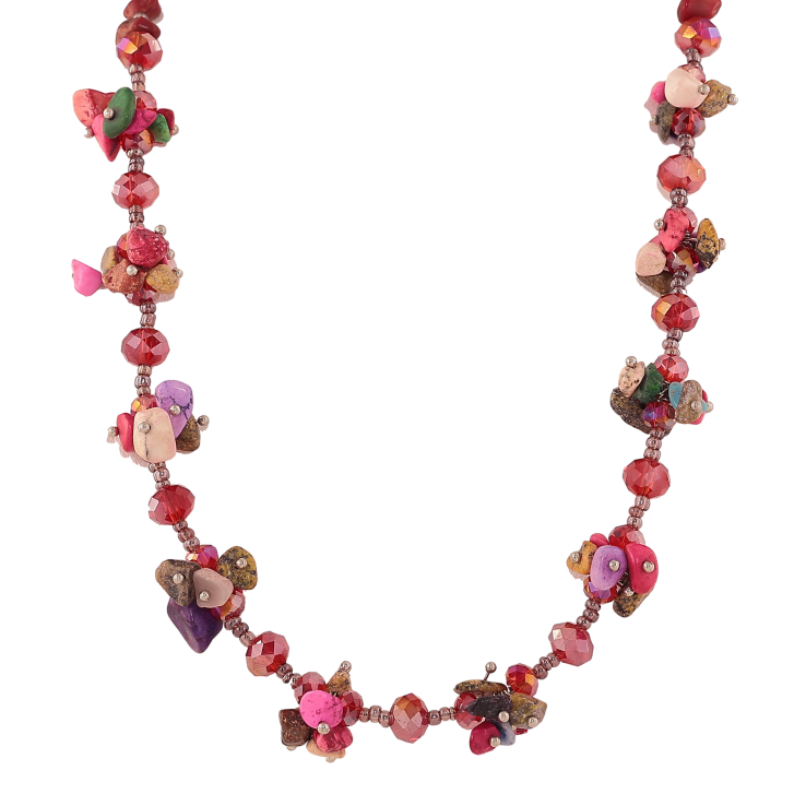 Бусы "Узор из цветных бусин"  длина 46см х 2-13мм фото №25