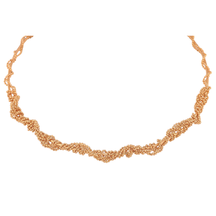 Кольє Xuping колір Позолота 18K "Жорсткий шнур з переплетеними ланцюжками" ø 12см+3,5см х 5-8мм фото №25 Кольє Xuping колір Позолота 18K "Жорсткий шнур з переплетеними ланцюжками" ø 12см+3,5см х 5-8мм фото №25