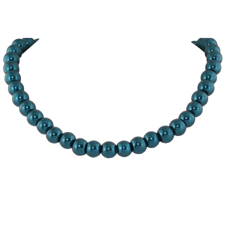 Намисто "Нитка бірюзових намистин" довжина 44-50см х 8мм фото №1