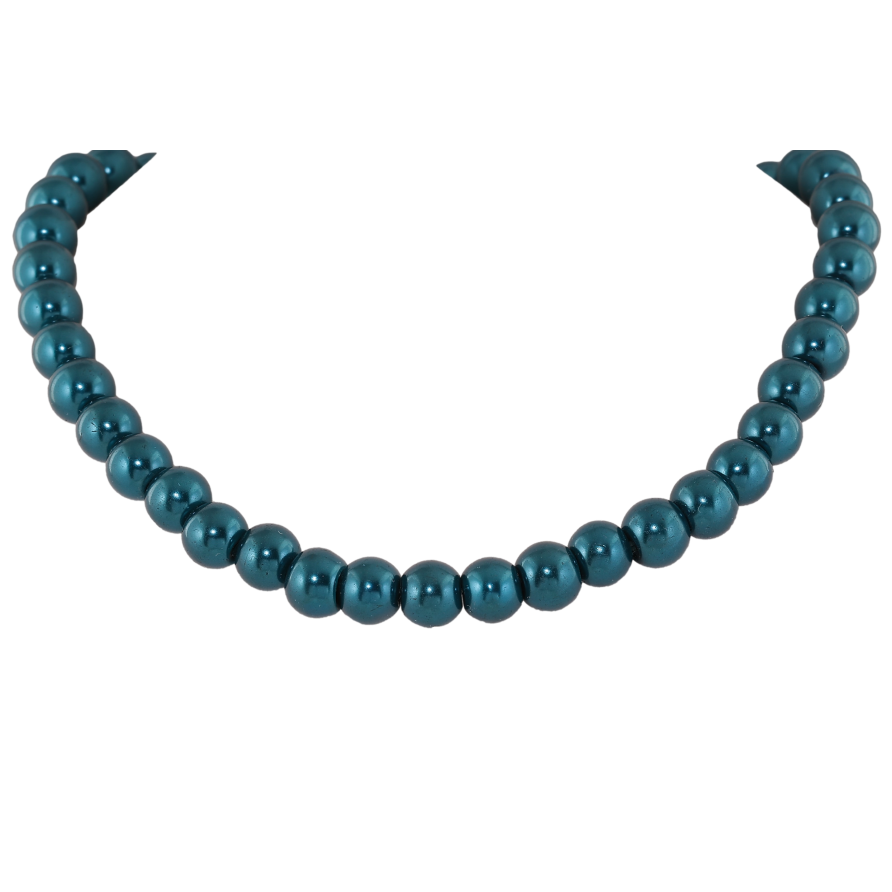 Намисто "Нитка бірюзових намистин" довжина 44-50см х 8мм фото №1