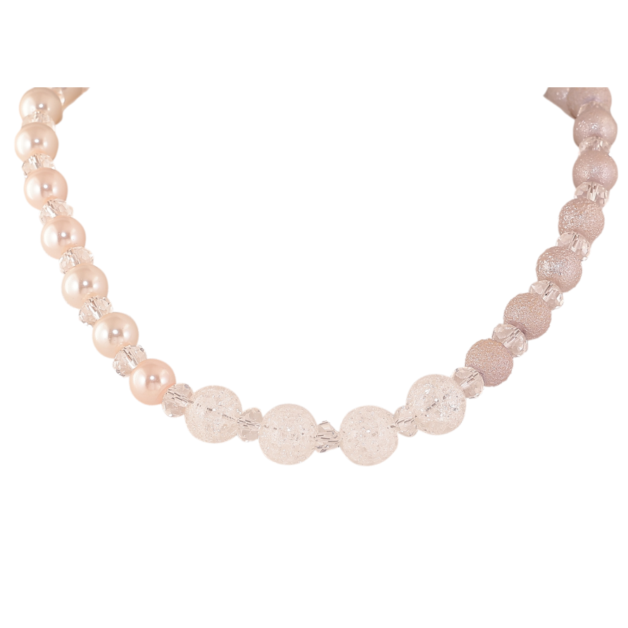 Намисто "Прозоро-рожеві намистини" довжина 51-55см х 6-10мм фото №1