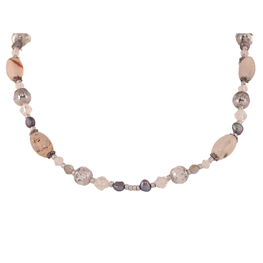 Бусы "Узор из бусин"  длина 59-64см х 2-8мм фото №1