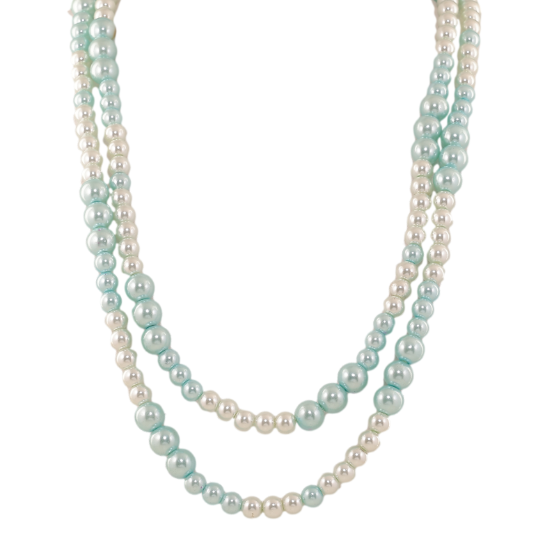 Намисто "Нитка бірюзових намистин" довжина 114см х 6-8мм фото №1