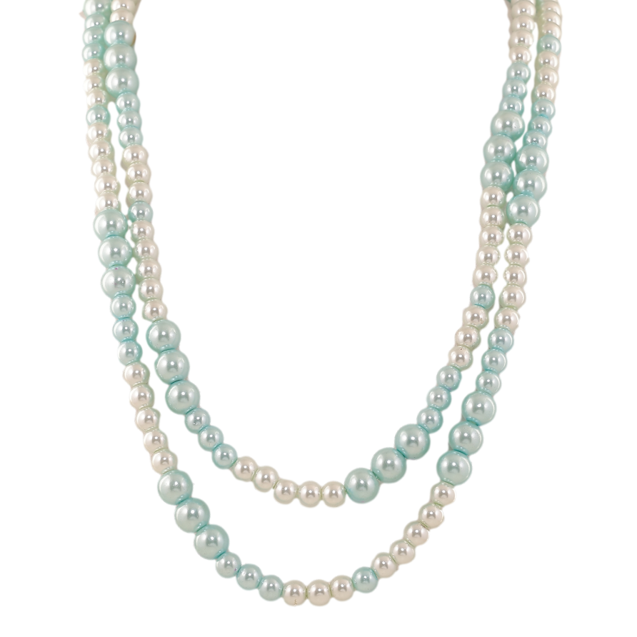 Намисто "Нитка бірюзових намистин" довжина 114см х 6-8мм фото №1