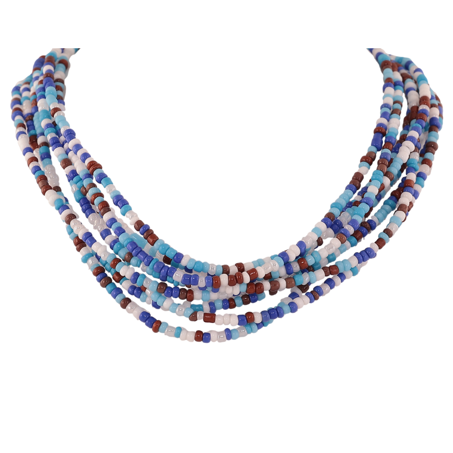 Бусы-обруч на резинке "Разноцветный бисер"  длина 46см х 20мм фото №1