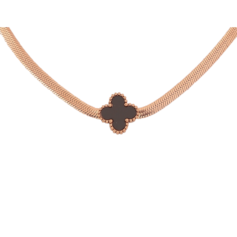 Подвеска на цепочке Нержавеющая сталь "Клевер" длина 42-46см х 3мм фото №3