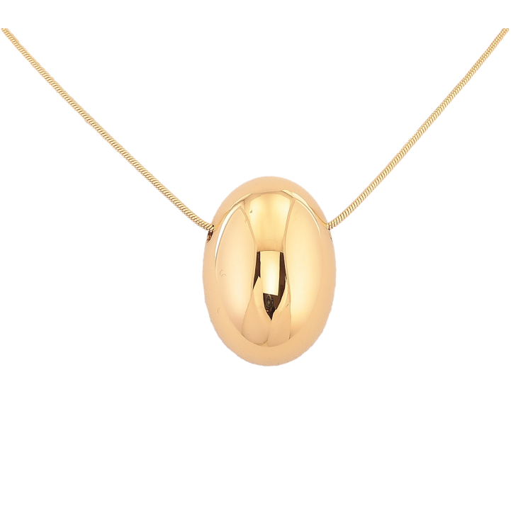 Підвіска на ланцюжку Нержавіюча сталь "Об'ємний овал" довжина 42-47см х 1мм фото №22