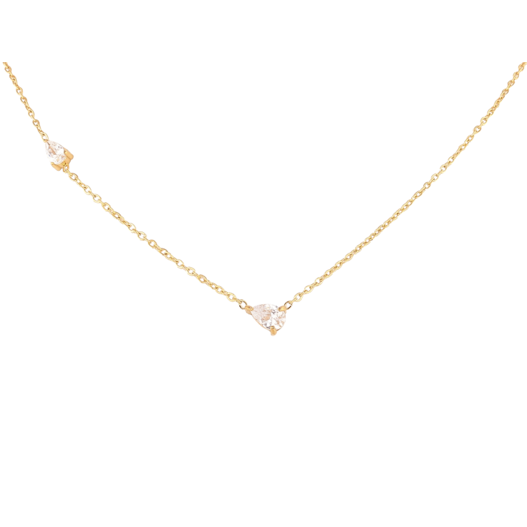 Підвіска на ланцюжку Нержавіюча сталь "Кристальні крапельки" довжина 42-47см х 1мм фото №24