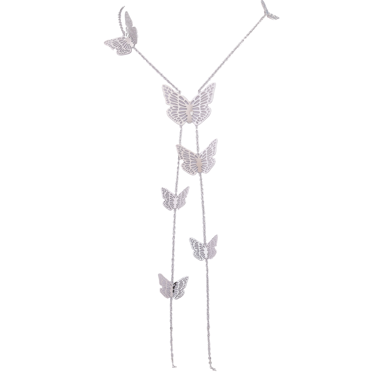 Колье Нержавеющая сталь "Бабочки" длина 57-62см х 2мм фото №14
