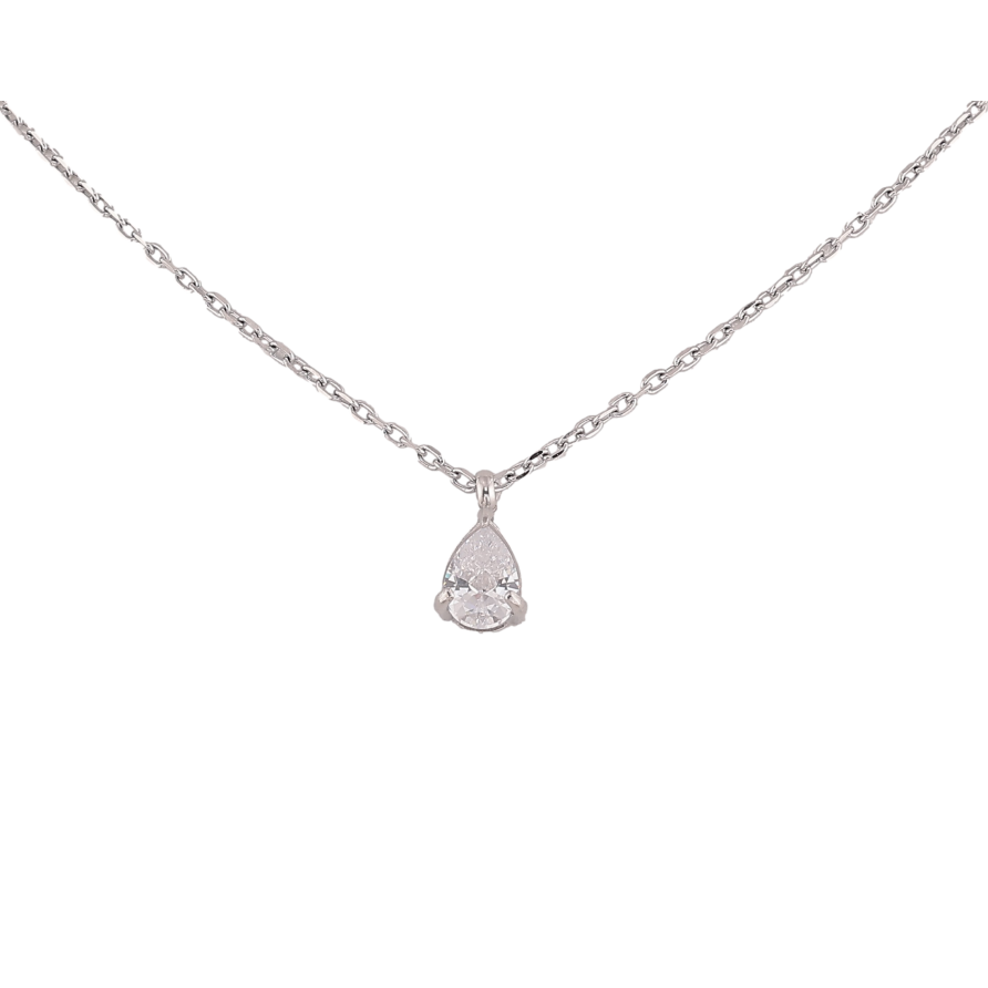 Подвеска на цепочке Нержавеющая сталь "Кристальная капелька" довжина 41-46см х 1мм фото №1