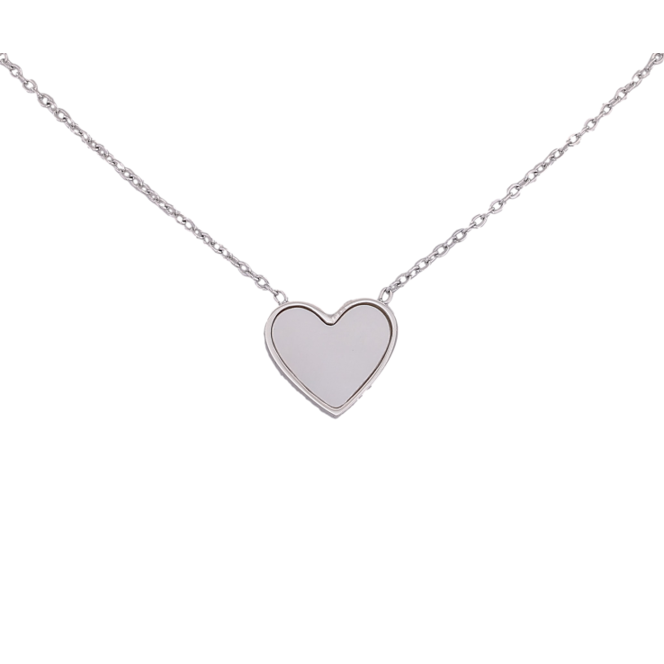 Подвеска на цепочке Нержавеющая сталь "Перламутровое сердце" длина 41-46см х 1мм фото №23