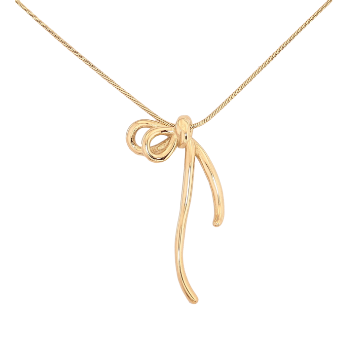 Підвіска на ланцюжку Нержавіюча сталь "Бант" довжина 41-46см х 1мм фото №21