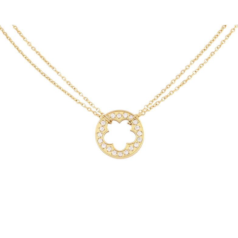 Підвіска на ланцюжку Нержавіюча сталь "Квіточка" довжина 41-46см х 2мм фото №1