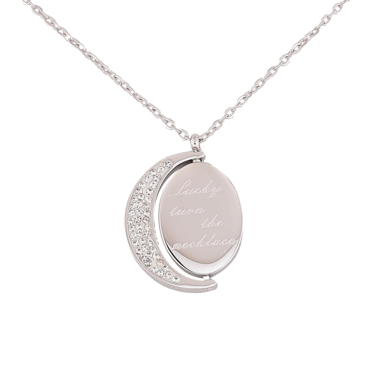 Подвеска на цепочке Нержавеющая сталь "Надпись Lucky turn the necklace" длина 41-46см х 1.5мм фото №24