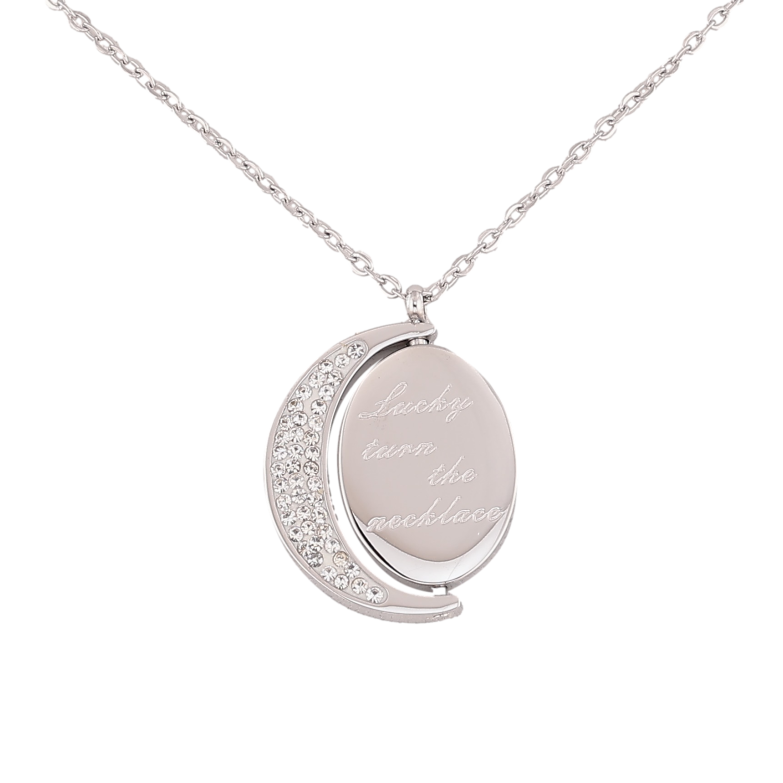 Подвеска на цепочке Нержавеющая сталь "Надпись Lucky turn the necklace" длина 41-46см х 1.5мм фото №1