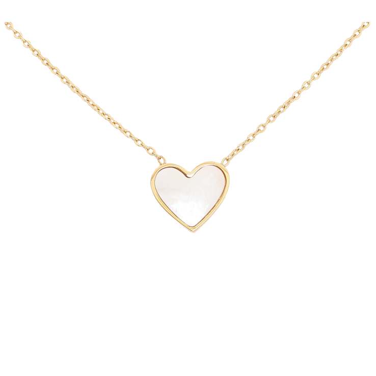 Підвіска на ланцюжку Нержавіюча сталь "Перламутрове серце" довжина 41-46см х 1мм фото №18