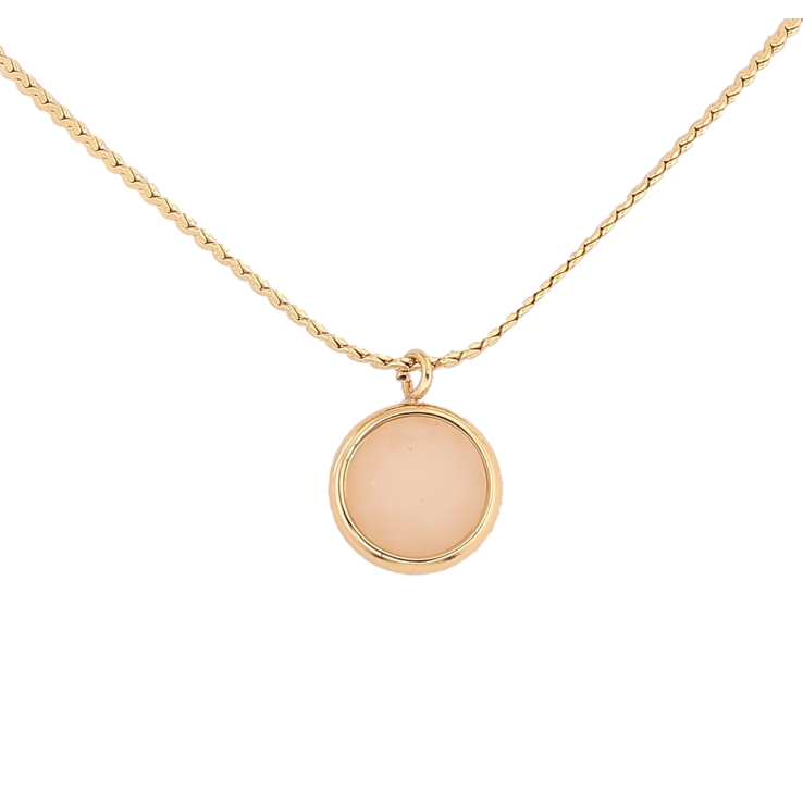 Підвіска на ланцюжку Нержавіюча сталь "Молочний кристал, ø 10мм" довжина 41-46см х 1мм фото №8