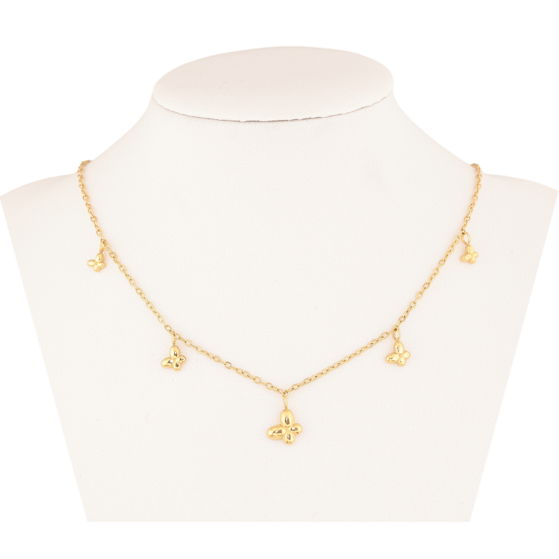 Кольє Нержавіюча сталь "Метелики" довжина 41-46см х 1.5мм фото №11