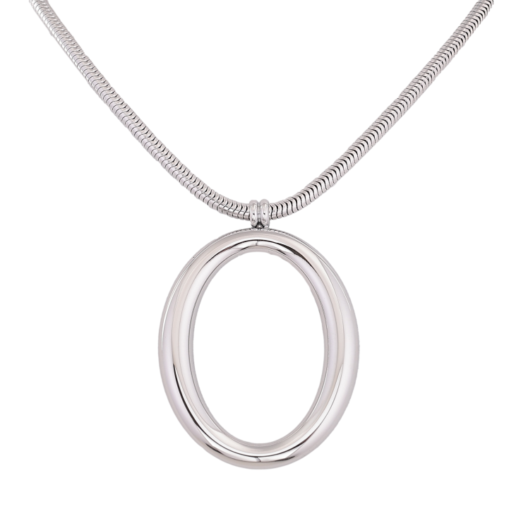 Подвеска на цепочке Нержавеющая сталь "Овальная подвеска" длина 42-47см х 3мм фото №17