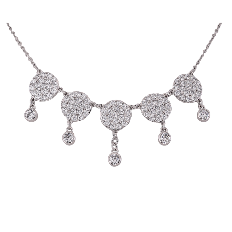 Колье Xuping цвет Родий "Круги с подвесками" размер 45-51см х 2мм фото №19 Колье Xuping цвет Родий "Круги с подвесками" размер 45-51см х 2мм фото №19