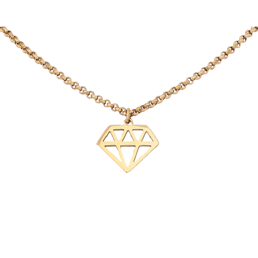 Підвіска на ланцюжку Xuping ТТМ Stainless Steel колір 14К "Кристал" довжина 45-50см х 2мм фото №1