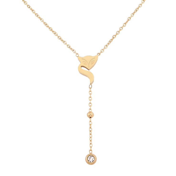 Підвіска на ланцюжку Xuping ТТМ Stainless Steel колір 14К "Лисичка" довжина 40-45см х 1.5мм фото №12