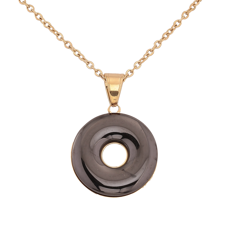 Підвіска на ланцюжку Xuping ТТМ Stainless Steel колір 14К "Кільце з чорної кераміки" довжина 45-50см х 2мм фото №16 Підвіска на ланцюжку Xuping ТТМ Stainless Steel колір 14К "Кільце з чорної кераміки" довжина 45-50см х 2мм фото №16