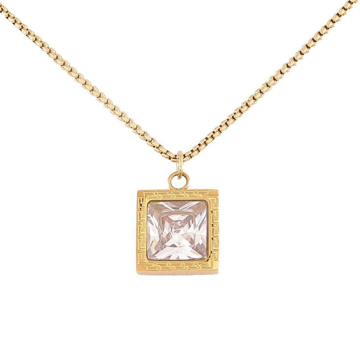 Підвіска на ланцюжку Xuping ТТМ Stainless Steel колір 14К "Кристал, 13х13мм" довжина 45-50см х 1мм фото №20