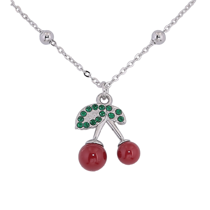 Підвіска на ланцюжку Xuping ТТМ Stainless Steel колір Родій "Вишеньки" довжина 45-50см х 1.5-3мм фото №17