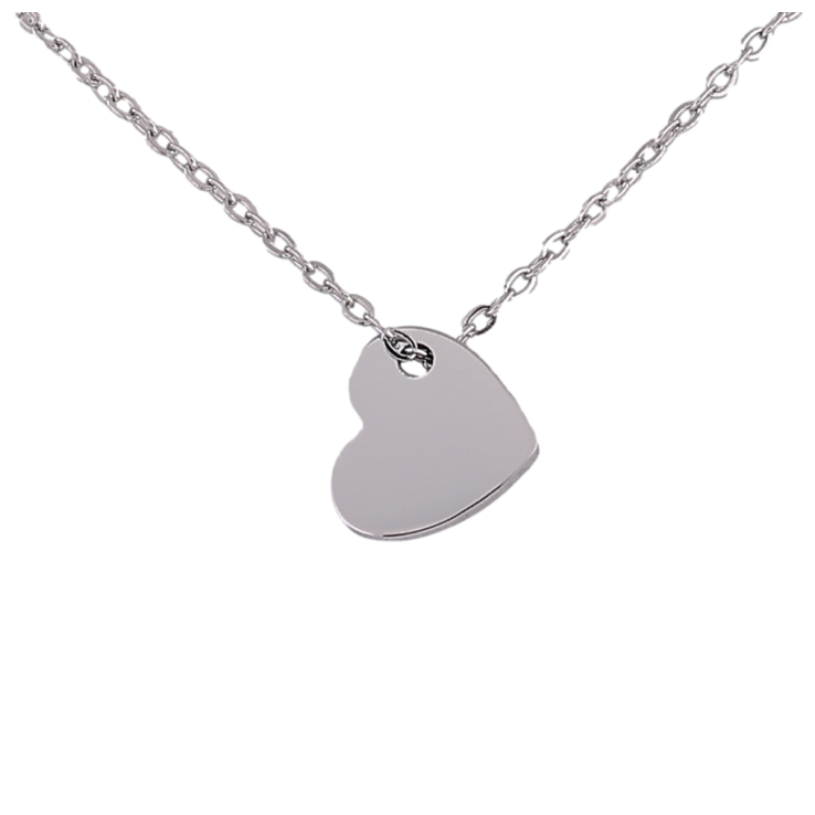 Підвіска на ланцюжку Xuping ТТМ Stainless Steel колір Родій "Сердечко" довжина 44-48см х 1мм фото №22