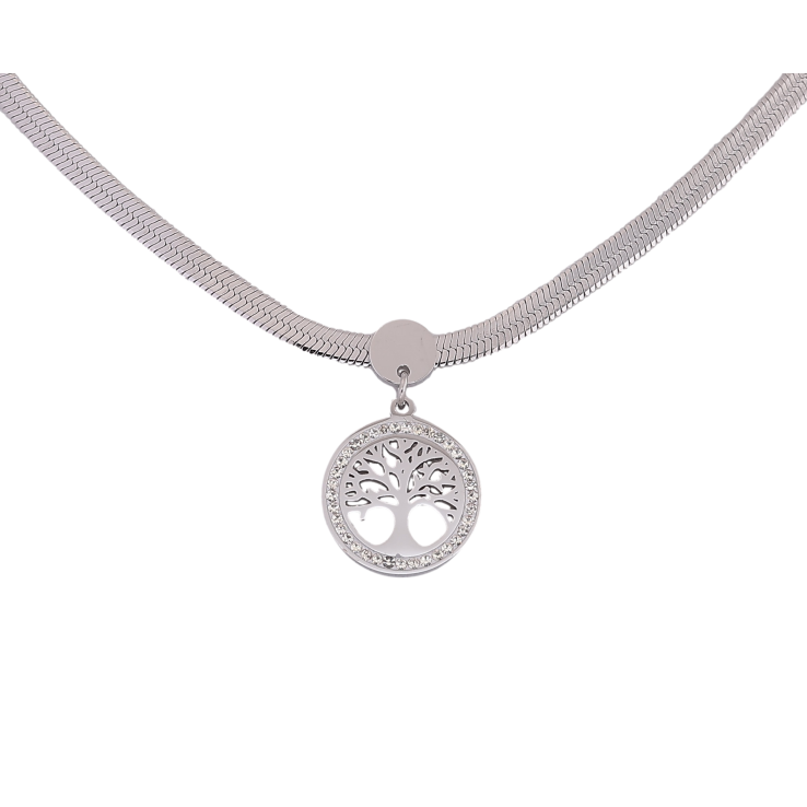 Підвіска на ланцюжку Xuping ТТМ Stainless Steel колір Родій "Дерево життя" довжина 45-50см х 3мм фото №25