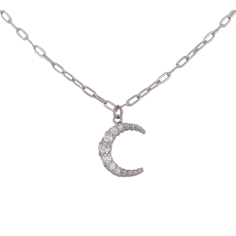 Подвеска на цепочке Xuping ТТМ Stainless Steel цвет Родий "Полумесяц" длина 42-47см х 2мм фото №1 Подвеска на цепочке Xuping ТТМ Stainless Steel цвет Родий "Полумесяц" длина 42-47см х 2мм фото №1