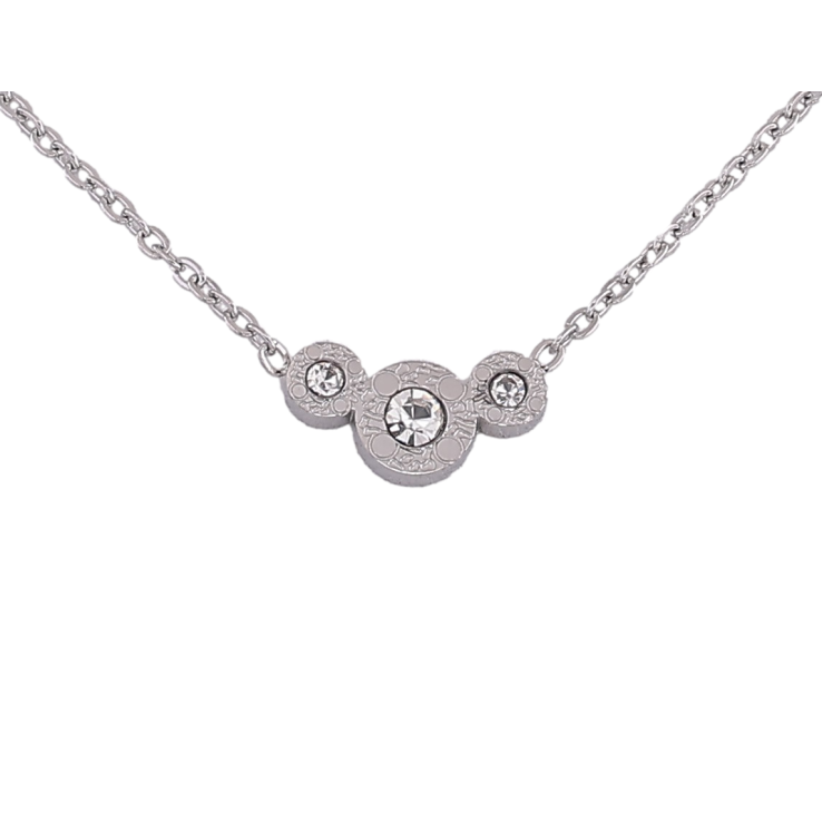 Підвіска на ланцюжку Xuping ТТМ Stainless Steel колір Родій "Візерунок з кристалами" довжина 45-50см х 1.5мм фото №8