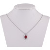 Підвіска на ланцюжку Xuping ТТМ Stainless Steel колір Родій "Червоний кристал" довжина 47-52см х 1мм фото №2
