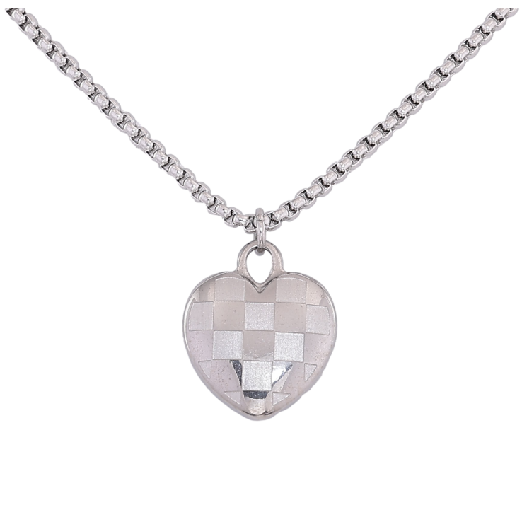 Підвіска на ланцюжку Xuping ТТМ Stainless Steel колір Родій "Сердечко" довжина 46-51см х 2мм фото №9