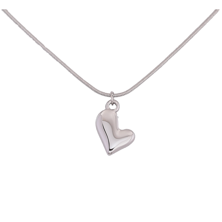 Підвіска на ланцюжку Xuping ТТМ Stainless Steel колір Родій "Сердечко" довжина 45-50см х 1мм фото №15