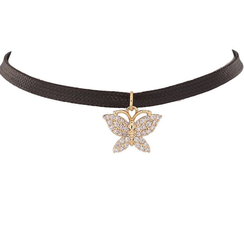 Чокер Xuping колір Позолота 14K "Метелик з кристалами" довжина 41-46см х 4мм фото №1 Чокер Xuping колір Позолота 14K "Метелик з кристалами" довжина 41-46см х 4мм фото №1