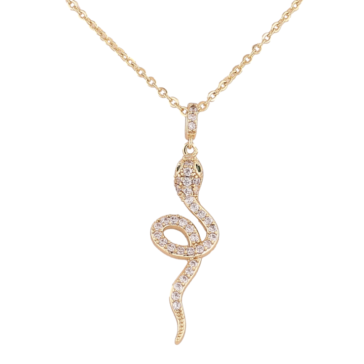 Подвеска на цепочке Xuping цвет Позолота 14K "Змея" длина 41-46см х 1мм фото №3