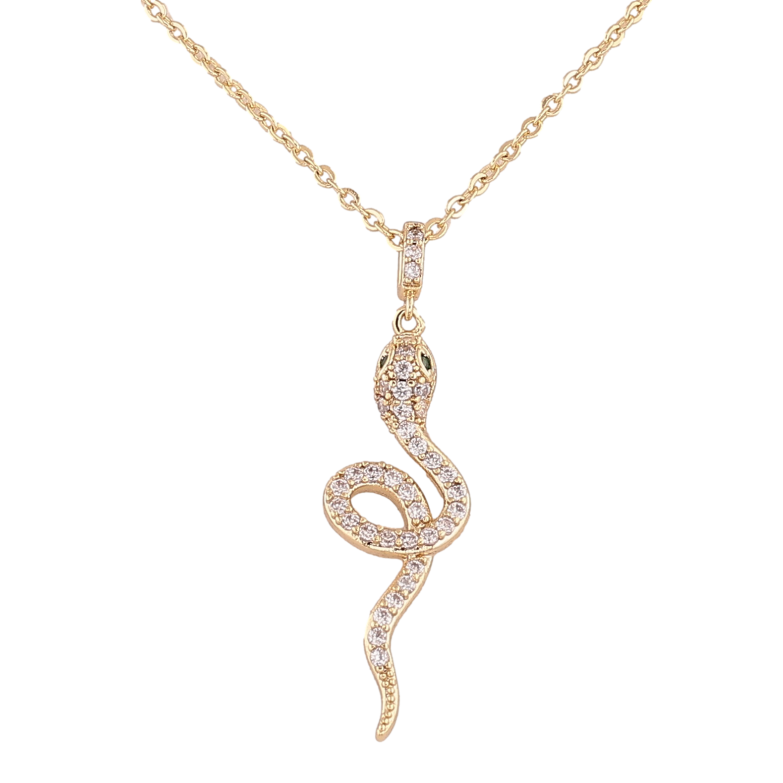 Подвеска на цепочке Xuping цвет Позолота 14K "Змея" длина 41-46см х 1мм фото №1