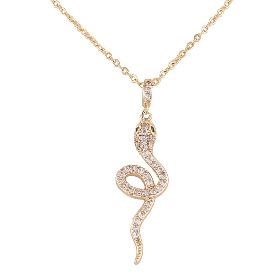 Подвеска на цепочке Xuping цвет Позолота 14K "Змея" длина 41-46см х 1мм фото №1