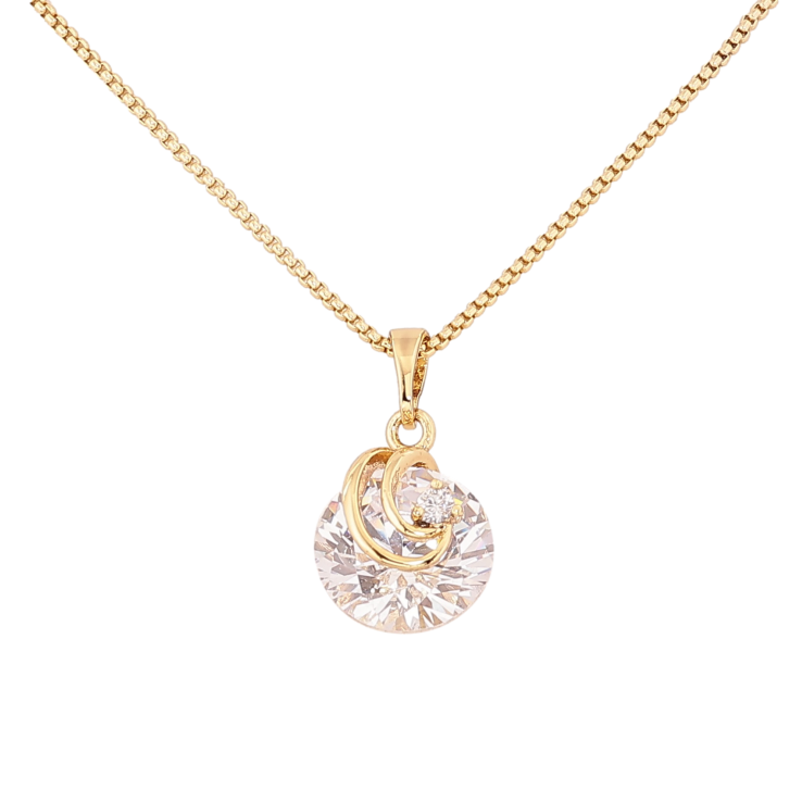 Подвеска на цепочке Xuping цвет Позолота 14K "Кристалл" длина 40-45см х 1мм фото №10