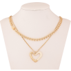 Колье Xuping цвет Позолота 14K "Две цепочки с сердечком" длина 41-46см х 1-5мм фото №2