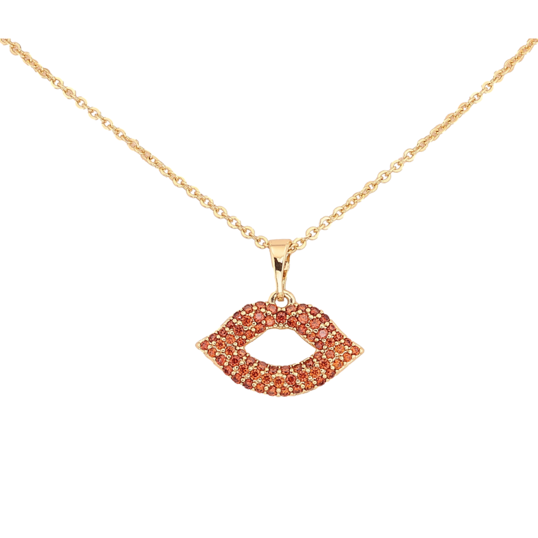 Подвеска на цепочке Xuping цвет Позолота 14K "Поцелуй" длина 40-45см х 1.5мм фото №1