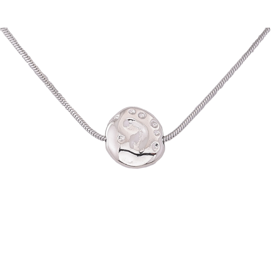 Подвеска на цепочке Xuping цвет Родий "Декоративная бусина" размер 42-45см х 1мм фото №1 Подвеска на цепочке Xuping цвет Родий "Декоративная бусина" размер 42-45см х 1мм фото №1