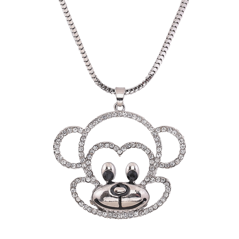 Подвеска на цепочке "Обезьянка" длина 73-77см х 3мм фото №1