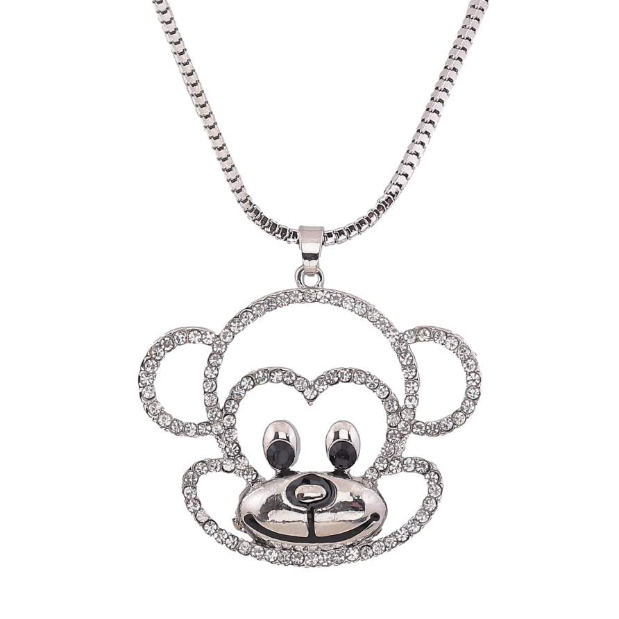 Подвеска на цепочке "Обезьянка" длина 73-77см х 3мм фото №1